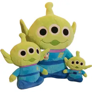 Kawaii yumuşak üç gözlü canavar dolması bebek yaratıcı süslemeleri doğum günü çocuk hediyeleri peluş oyuncaklar toptan özelleştirilmiş
