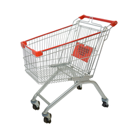Chariot dépliant de supermarché bon marché SXD-100A durable avec le petit prix 4 roues de chariot à provisions en métal de chaise de bébé