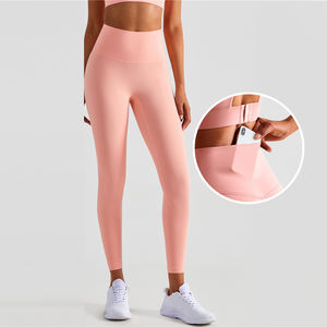 Mallas deportivas de cintura alta con bolsillos para mujer, pantalones de Yoga para correr, ropa de entrenamiento, talla grande - Product Image 1