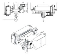Palans à câble électriques européens ZEHUA à faible hauteur de montage 1T-50T A3/A5 IP54 CE, attache de levage compacte en métal pour grue EOT, direct usine