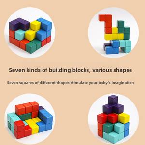 Soma Cube Luban Kongming per blocco Puzzle russo fabbrica all'ingrosso blocchi educativi di legno per bambini - Product Image 3