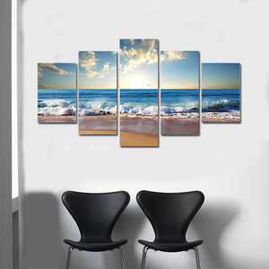 Quadri su Tela Personalizzati PL, <span class=keywords><strong>Arte</strong></span> Murale in 5 Pannelli, Dipinti Digitali su Tela Media, Stampe per Decorazione Soggiorno e Casa - Product Image 2