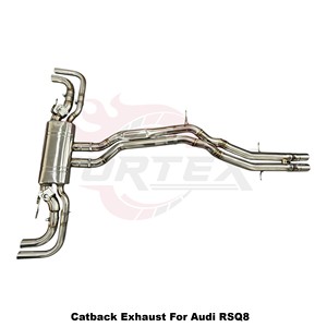 Vortex Stainless Steel <b>Exhaust</b> System With Original Tips Fitment For Audi RSQ8 2023-2025 Sport Upgrade - Product Image 2