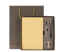 Ensemble cadeau de carnet personnalisé de haute qualité A5 avec couverture en cuir, boîte cadeau et stylos avec logo personnalisé