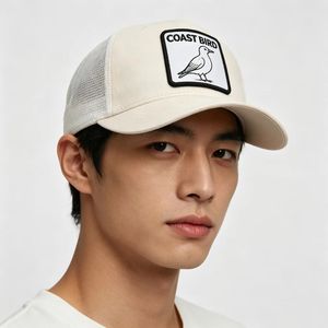 Gorra Trucker Vintage con Parche de Gaviota, Malla Transpirable, Cierre a Presión, para Playa, Aire Libre, Unisex - Product Image 5