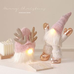 Décorations de Noël en gros : Gnomes Père Noël sans visage avec lumières LED et poupées citrouilles pour la décoration intérieure des fêtes - Product Image 3