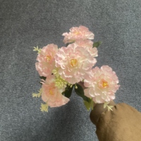 Buket Mini Bunga Peony Sutra Buatan 6 Kepala yang Mewah dan Menyerupai Asli untuk Hadiah Pernikahan Elegan Dekorasi Hotel.