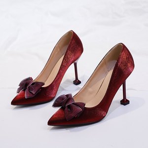 Size 30-43 Talon Haut Latest Designer Bow Upper Chaussure Femme Sandals Shoes Women <b>Heels</b> for Elegant Lady - Product Image 5