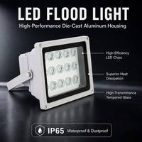 Projecteur LED blanc 15W IP65 étanche, lampe auxiliaire pour caméra de sécurité, éclairage extérieur pour reconnaissance de plaques d'immatriculation (LPR), lumière de remplissage CCTV