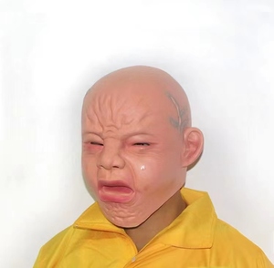 Halloween <strong>Scary</strong> Horror Latex Realistic <strong>Mask</strong> Party Full Head Crying Face Baby <strong>Masks</strong> - Product Image 4