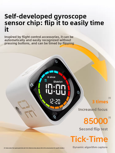 Llano TK3 Timer Gravity Sensor Flipping LED Display 4 Preset Time Countdown Cooking Study Mini <b>Digital</b> Electronic <b>Clock</b> TK3 Time - Product Image 2