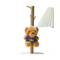 Porte-clés ours en peluche style guérison, jouet en peluche doux, petit cadeau créatif pour amis