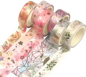 Washi Tape Set Decorative Tape Craft Supplies for DIY Craft Gift Wrapping Custom Packaging Tape Scrapbooking