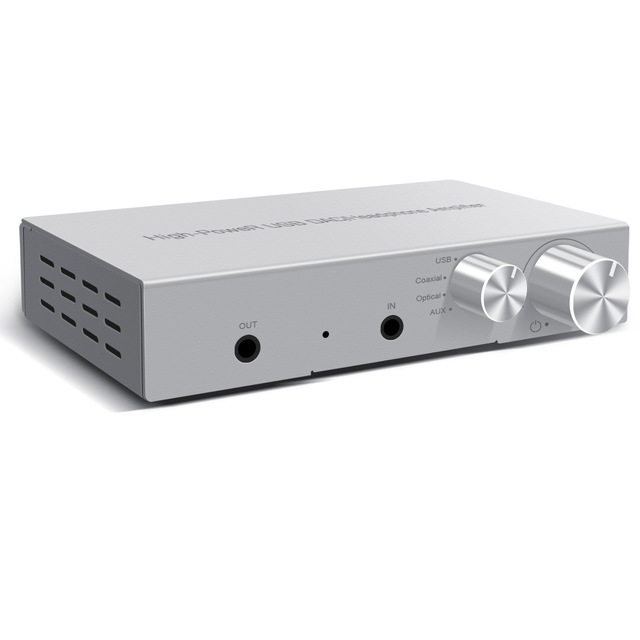 Digital to Analog Converter DAC Headphone Amplifier Optical/Coaxial to RCA 3.5mm Audio Output With Volume Control for TV Phone