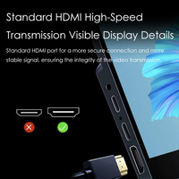 Moniteur portable Full HD de 15,6 pouces, panneau IPS, haut-parleur intégré, commande tactile, compatible PC/smartphone, ports USB - Pour les entreprises