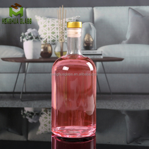 <span class=keywords><strong>Bouteille</strong></span> de vodka en verre super flint personnalisée de 1000 ml, 1 L, 1 litre, 32 oz, ronde, pour <span class=keywords><strong>rhum</strong></span>, whisky, gin, spiritueux, liqueur, avec bouchon - Product Image 6