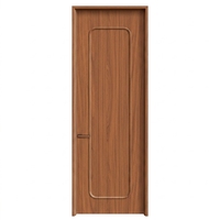 Puerta Interior o de Dormitorio Kalaishi Minimalista de Madera Maciza de Nogal, Impermeable e Insonorizada, de MDF