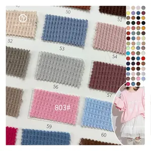 In Stock 100 Polyester 220g Knitted Waffle Fabric For Clothing T-shirts Home Pet Clothing