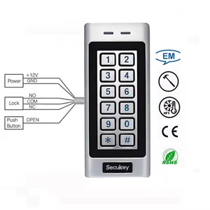 Produk Kontrol Akses Kepad Logam Tahan Air untuk Luar Ruangan, Pembaca Kartu RFID 125KHz untuk Sistem Kontrol Akses Pintu - Product Image 4