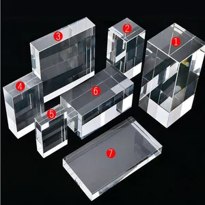 Новые товары, блок квадратного базового цвета, изображение ребенка внутри k9, Хрустальный кубик, пустой хрустальный блок
