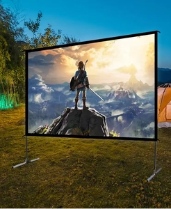 Écran de projection HD anti-lumière ambiante pliable rapide de 84 pouces 16:9, léger et idéal pour le camping en extérieur – Meilleur rapport qualité-prix - Product Image 1