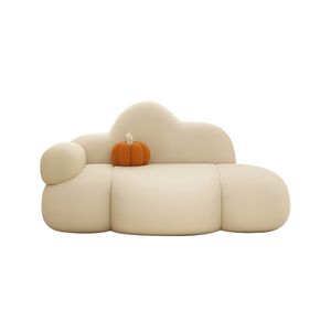 Ensemble de canapés créatifs et <span class=keywords><strong>d</strong></span>écontractés en forme de nuage crème pour petits appartements, lit simple en tissu avec rembourrage en éponge pour salon, réception, repos - Product Image 1