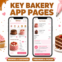 Application de commande de pâtisserie avancée pour boulangerie, développement d'applications pour iOS et Android avec catalogue de produits, commande de gâteaux personnalisée LionCreate