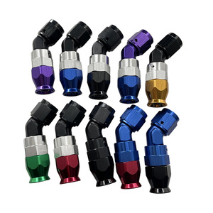 Tuyau d'huile tressé en PTFE avec raccords forgés Haofa 45C 90C pour mise à niveau et modernisation, noir - Product Image 1