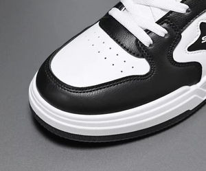 Chaussures de sport polyvalentes décontractées pour hommes, nouvelle collection 2024, respirantes, en maille, blanches, à semelle épaisse, tendance, pour le skateboard - Product Image 4