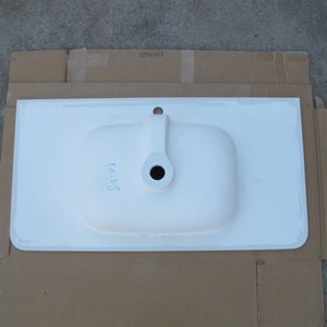 Tùy chỉnh bồn rửa Thiết kế hiện đại trắng Matt bề mặt rắn đá nhựa chậu rửa <span class=keywords><strong>Countertop</strong></span> lưu vực cho phòng tắm - Product Image 6