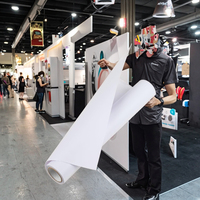 Autocollant en vinyle holographique en PVC enduit d'éco-solvant nouveau design rouleau de papier photo mat auto-adhésif matériaux d'affiche écologiques