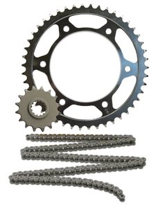 Kit de Transmisión <span class=keywords><strong>para</strong></span> Motocicleta a <span class=keywords><strong>Precio</strong></span> Económico <span class=keywords><strong>para</strong></span> Tvs Star Hlx 150, Juego de <span class=keywords><strong>Cadena</strong></span> y Piñón - Product Image 3
