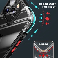 WOWCASE Transparent PC antichoc antichoc couverture arrière de téléphone portable pour iPhone 11 12 13 14 Pro Max étui de luxe armure