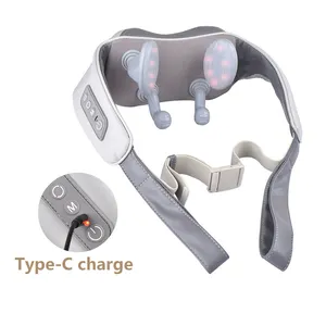 Accupressure Électrostimulation cervicale Appareil de massage profond pour le cou Masseur relaxant pour les muscles du dos et du cou