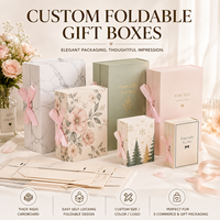 Boîte cadeau en papier personnalisée OEM, boîte d'emballage pliable écologique pour les fêtes, les mariages et les anniversaires