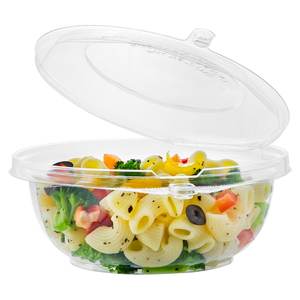 Ensaladera de plástico PET a prueba de manipulaciones redonda de 24oz, materiales reciclados, 100% reciclable, multiusos, para uso industrial de alimentos - Product Image 4