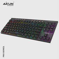 Nuevo Teclado Mecánico Personalizado Aikun GX98713 TKL, Teclado para Juegos Trimodal, Macros, Interruptores Mecánicos de Bajo Perfil, RGB, Batería Recargable