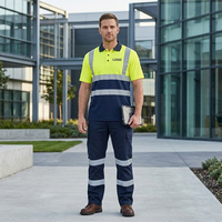 Chemises polo à manches courtes à séchage rapide pour l'été, bandes réfléchissantes, vêtements de travail de sécurité, pantalons de travail de construction, vêtements de travail personnalisés
