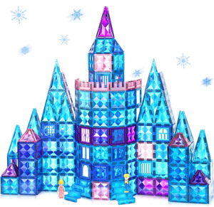Meilleures ventes : 63 pièces de blocs de construction magnétiques 3D en forme de château de conte de fées, en plastique, pour enfants, OEM ASTM CPC EN71 CE Sets - Product Image 1