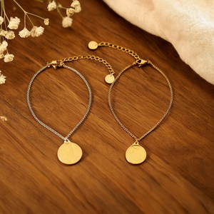 Stainless Steel <b>Bracelet</b> <b>Gold</b> Coin Pendant <b>Adjustable</b> Chain Women's Jewelry Classic Style Gift - Product Image 3