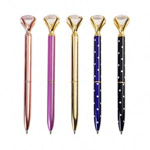 Stylo bille promotionnel en diamant, personnalisable avec nom, cadeau de mariage pour la mariée, stylo en métal, fabricant de stylos. - Product Image 3