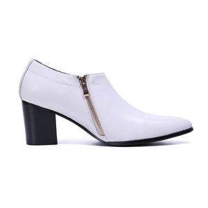 NA344 beyaz erkek rugan Oxford ayakkabılar moda düğün damat ayakkabı nefes sivri burun yüksek topuklu resmi iş balo - Product Image 5