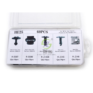 Kit de 60 pièces de clips, écrous et goupilles pour couvercle de moteur HE25 pour VW Audi – Pièces de réparation et de protection pour carrosserie - Product Image 3