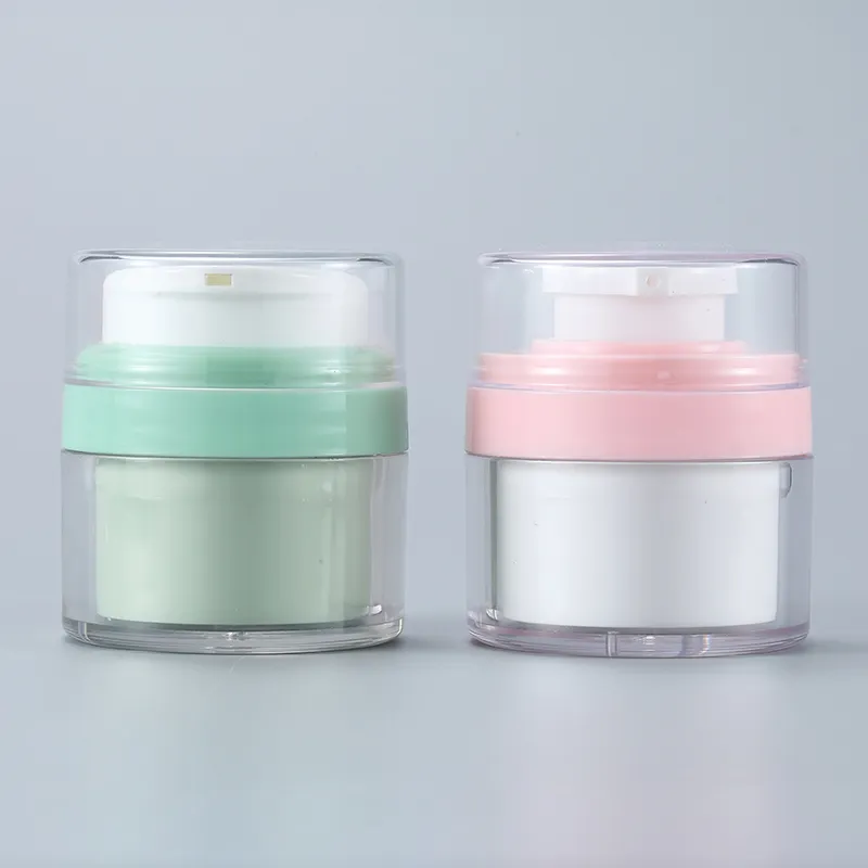 Kosmetisches Plastik glas Acryl 30ml 50ml Double Wall Frosted Glossy Cream Jar für Gesichts creme