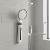 Robinet thermostatique de douche à bouton poussoir en cuivre massif de conception moderne allemande, monocommande, température constante, affichage numérique gris