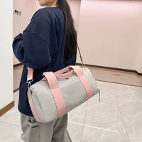 Sac de voyage multifonctionnel et tendance pour la gym, avec compartiment séparé pour vêtements secs, en tissu Oxford durable, fermeture éclair géométrique, imperméable, pour activités de plein air