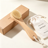 Cepillo de Baño Vegano Popular con Mango de Madera y Cerdas de Sisal, Masajeador Natural para Limpiar la Piel del Cuerpo, Relajación Corporal Completa, Masaje Cervical, Spa