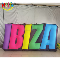 Lettres publicitaires gonflables avec mots de police publicitaires gonflables personnalisés avec lumière LED