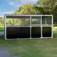 Écurie portable pour chevaux - Structure en acier galvanisé, abri temporaire pour chevaux avec toit pour utilisation équine en extérieur