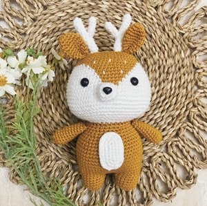 Meilleures ventes de poupées en peluche personnalisées Jouets animaux au crochet Poupées en peluche renne au crochet pour bébé - Product Image 3